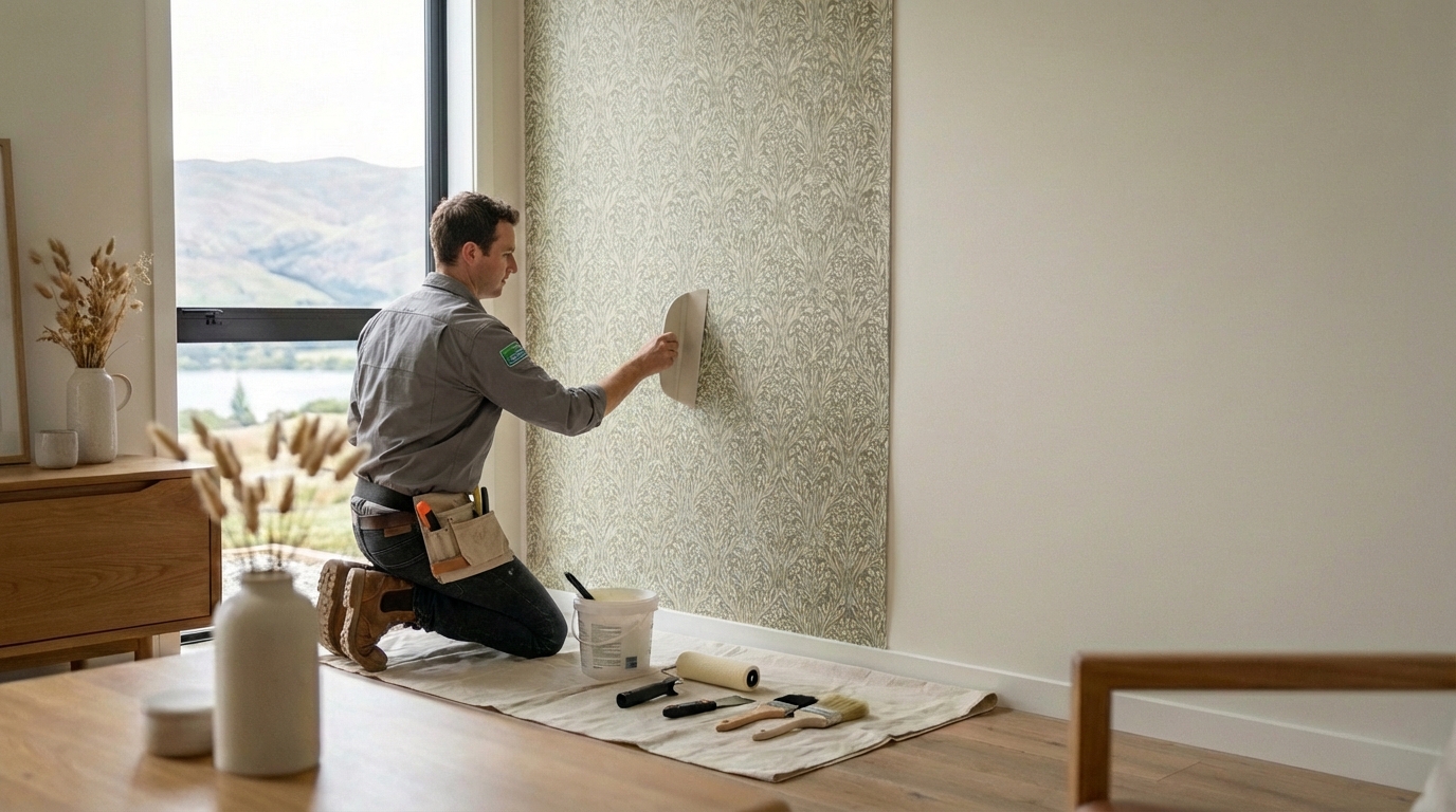 Professional wallpaper installation in Wanaka